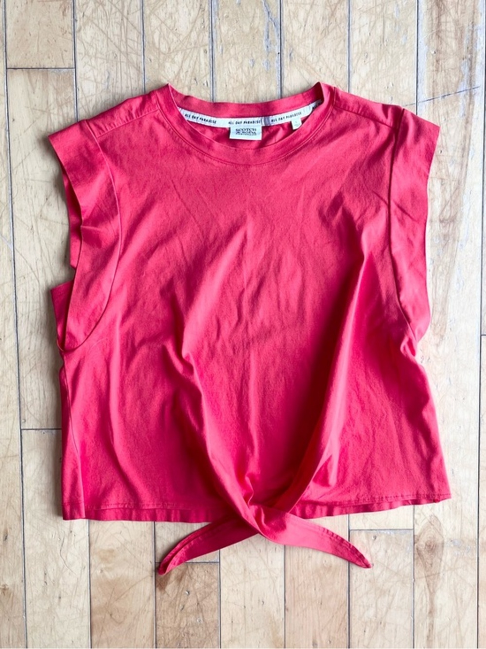 Scotch & Soda Tie-Front Sleeveless Relaxed Casual Summer Top Size Large